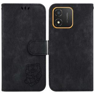 For Honor X5 Little Tiger Embossed Leather Phone Case(Black)