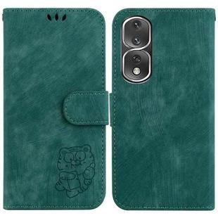 For Honor 80 Pro Little Tiger Embossed Leather Phone Case(Green)
