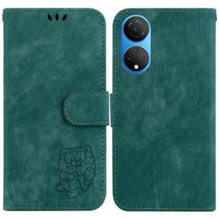 For Honor X7 Little Tiger Embossed Leather Phone Case(Green)