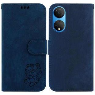 For Honor X7 Little Tiger Embossed Leather Phone Case(Dark Blue)