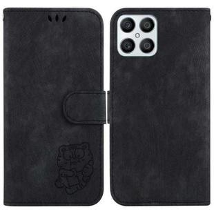 For Honor X8 Little Tiger Embossed Leather Phone Case(Black)