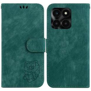 For Honor X6a Little Tiger Embossed Leather Phone Case(Green)