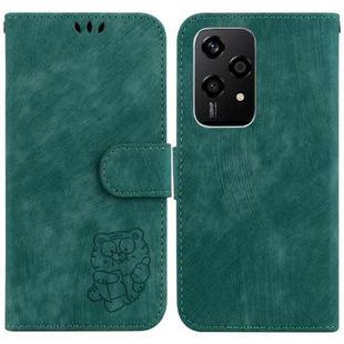 For Honor 200 Lite Global Little Tiger Embossed Leather Phone Case(Green)