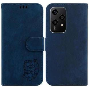 For Honor 200 Lite Global Little Tiger Embossed Leather Phone Case(Dark Blue)