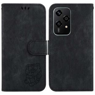 For Honor 200 Lite Global Little Tiger Embossed Leather Phone Case(Black)