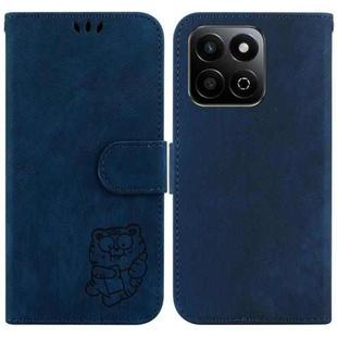 For Honor Play 60 Plus Little Tiger Embossed Leather Phone Case(Dark Blue)