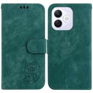 For Honor X60i Little Tiger Embossed Leather Phone Case(Green)