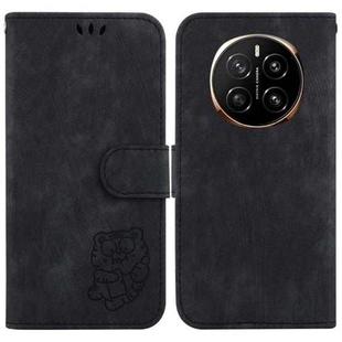 For Honor Magic7 Little Tiger Embossed Leather Phone Case(Black)