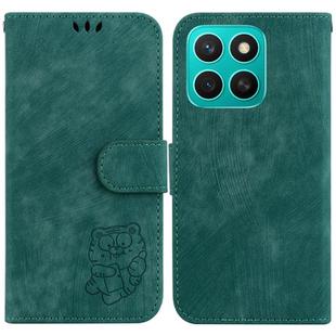For Honor X8c 4G Little Tiger Embossed Leather Phone Case(Green)