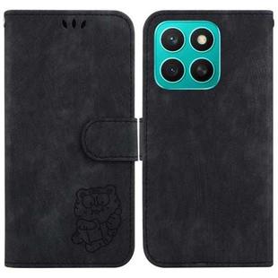For Honor X8c 4G Little Tiger Embossed Leather Phone Case(Black)