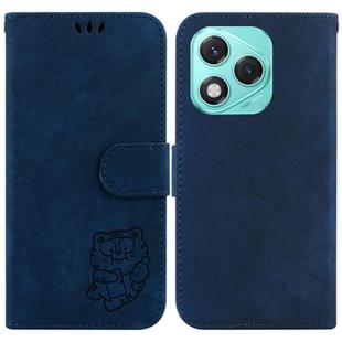 For Honor 400 Lite Little Tiger Embossed Leather Phone Case(Dark Blue)
