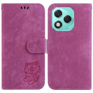 For Honor 400 Lite Little Tiger Embossed Leather Phone Case(Rose Red)