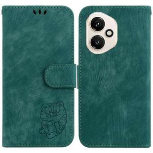 For Honor 400 Global 156.5mm Little Tiger Embossed Leather Phone Case(Green)