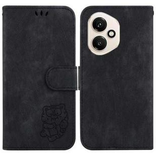 For Honor 400 Global 156.5mm Little Tiger Embossed Leather Phone Case(Black)