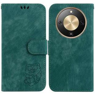 For Honor X70 5G Little Tiger Embossed Leather Phone Case(Green)