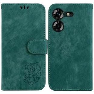 For Tecno Pova 5 Little Tiger Embossed Leather Phone Case(Green)