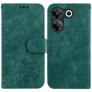 For Tecno Camon 20 Pro 5G Little Tiger Embossed Leather Phone Case(Green)