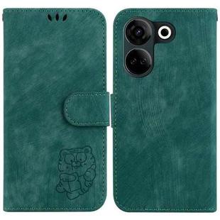 For Tecno Camon 20 Pro 4G / 20 Little Tiger Embossed Leather Phone Case(Green)