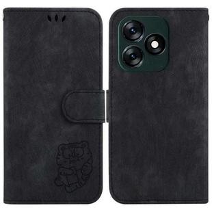 For Tecno Spark 10 4G / 10C Little Tiger Embossed Leather Phone Case(Black)
