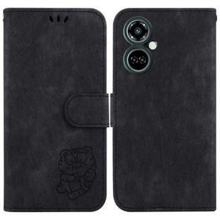 For Tecno Camon 19 Pro 5G Little Tiger Embossed Leather Phone Case(Black)