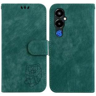 For Tecno Pova 4 Pro Little Tiger Embossed Leather Phone Case(Green)