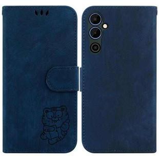 For Tecno Pova Neo 2 Little Tiger Embossed Leather Phone Case(Dark Blue)