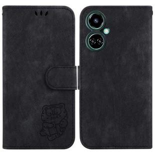 For Tecno Camon 19 Little Tiger Embossed Leather Phone Case(Black)