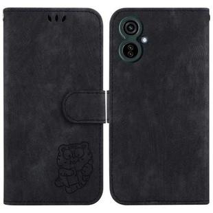 For Tecno Camon 19 Neo Little Tiger Embossed Leather Phone Case(Black)