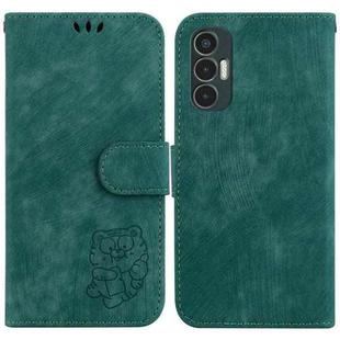 For Tecno Pova 3 / LE7 Little Tiger Embossed Leather Phone Case(Green)