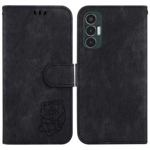 For Tecno Pova 3 / LE7 Little Tiger Embossed Leather Phone Case(Black)