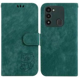 For Tecno Spark Go 2022 / 8C Little Tiger Embossed Leather Phone Case(Green)