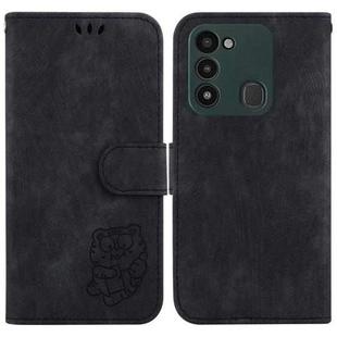 For Tecno Spark Go 2022 / 8C Little Tiger Embossed Leather Phone Case(Black)