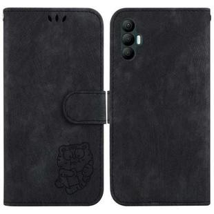 For Tecno Spark 8 Pro Little Tiger Embossed Leather Phone Case(Black)