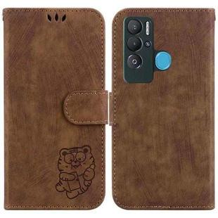 For Tecno Pova Neo / LE6 Little Tiger Embossed Leather Phone Case(Brown)