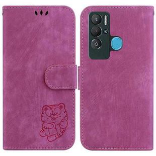 For Tecno Pova Neo / LE6 Little Tiger Embossed Leather Phone Case(Rose Red)