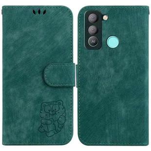 For Tecno Pop 5 LTE BD4 Little Tiger Embossed Leather Phone Case(Green)