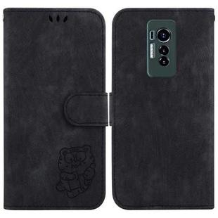 For Tecno Phantom X Little Tiger Embossed Leather Phone Case(Black)