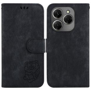 For Tecno Spark 20 Pro Little Tiger Embossed Leather Phone Case(Black)