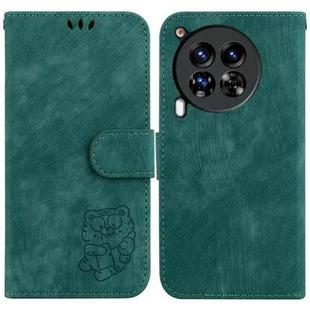 For Tecno Camon 30 Premier 5G Little Tiger Embossed Leather Phone Case(Green)