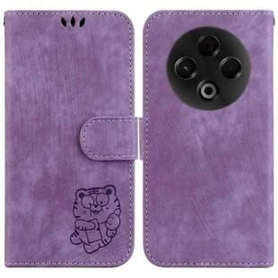 For Tecno Spark 30 4G Little Tiger Embossed Leather Phone Case(Purple)