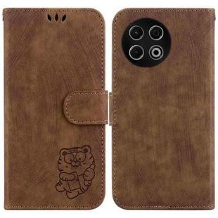 For Tecno Spark 30 Pro Little Tiger Embossed Leather Phone Case(Brown)