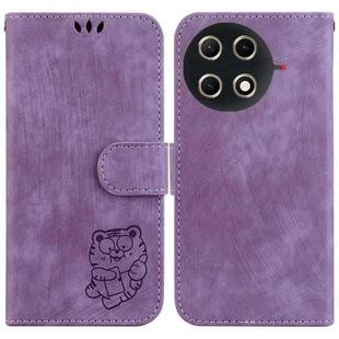 For Tecno Camon 30S / Camon 30S Pro Little Tiger Embossed Leather Phone Case(Purple)