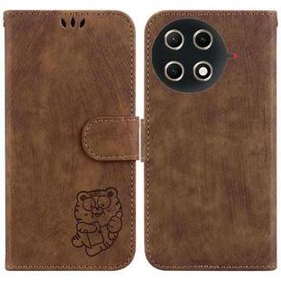 For Tecno Camon 30S / Camon 30S Pro Little Tiger Embossed Leather Phone Case(Brown)