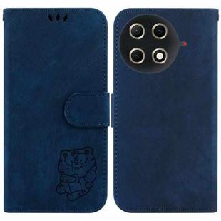 For Tecno Camon 30S / Camon 30S Pro Little Tiger Embossed Leather Phone Case(Dark Blue)