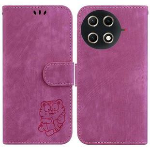 For Tecno Camon 30S / Camon 30S Pro Little Tiger Embossed Leather Phone Case(Rose Red)