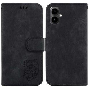For Tecno Pop 10 / Spark Go 2 4G Little Tiger Embossed Leather Phone Case(Black)