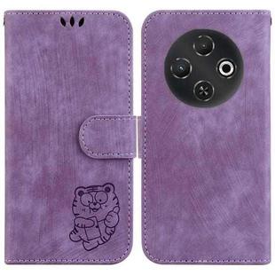 For Tecno Pop 9 5G / Spark 30C 5G Little Tiger Embossed Leather Phone Case(Purple)