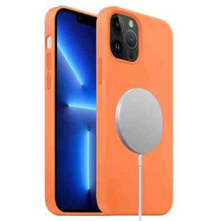 For iPhone 13 Pro MagSafe Liquid Silicone Full Coverage Phone Case(Orange)