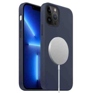 For iPhone 13 Pro MagSafe Liquid Silicone Full Coverage Phone Case(Navy Blue)
