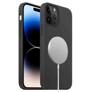 For iPhone 14 Pro Max MagSafe Liquid Silicone Full Coverage Phone Case(Black)